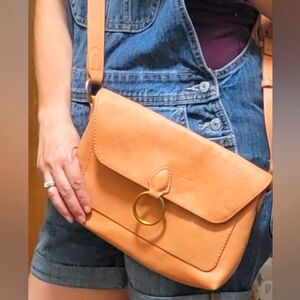 Salmon Colored Crossbody University Thread Cleaned and Polished